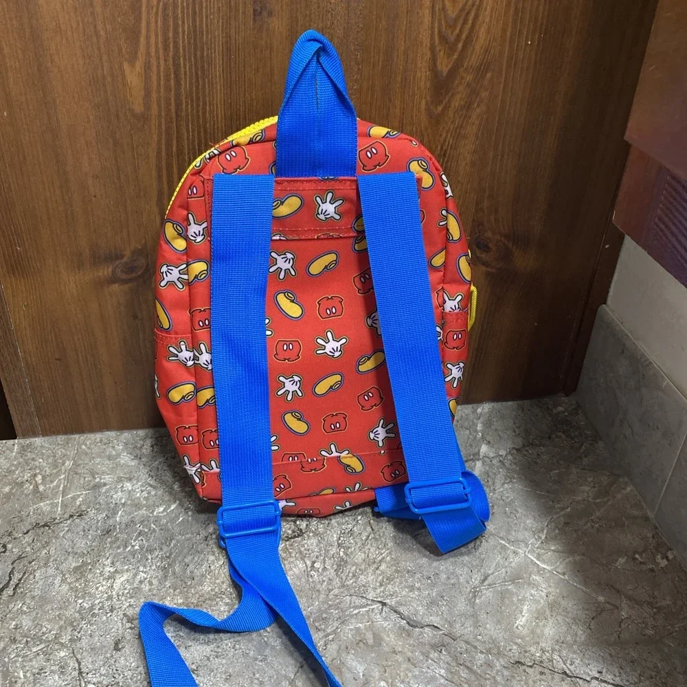 Disney Mickey Mouse Child Toddler Backpack Red &‎ Blue & Yellow Cute!